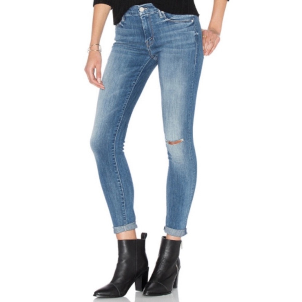 MOTHER DENIMHigh Waisted Looker High Five Knee Hole Skinny Jeans Size 27